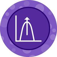 Beautiful Bell shaped graph Glyph Vector Icon