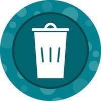 Beautiful Dustbin Glyph Vector Icon