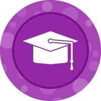 Beautiful Graduation Cap Glyph Vector Icon