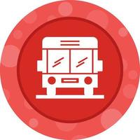 Beautiful School Bus Glyph Vector Icon