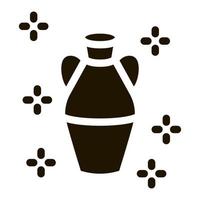 finished clay vase icon Vector Glyph Illustration