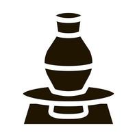 vase on pottery wheel icon Vector Glyph Illustration