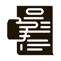 transaction document pointer icon Vector Glyph Illustration