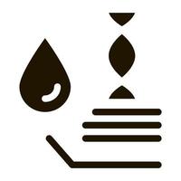 Molecule In Drop Water Biomaterial glyph icon vector