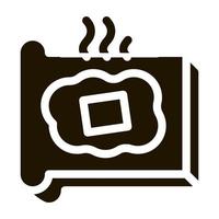 toast with melting butter icon Vector Glyph Illustration