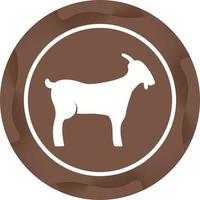 Beautiful Goat Glyph Vector Icon