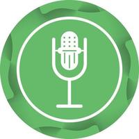 Beautiful Mic Glyph Vector Icon