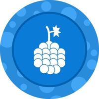 Unique Grapes Vector Glyph Icon