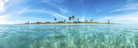 Panoramic picture of Sandspur Beach on Florida Keys in spring during daytime photo