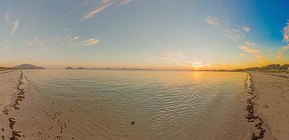 Panorama over a paradisiacal beach on the Australian Golden Coast in the state of Queensland photo