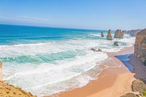 View over the rugged, wild coastline of the 12 Apostles in South Australia photo