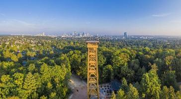 Aerial view on new Goethe tower near Frankfurt photo