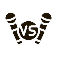 Karaoke Battle Icon Vector Glyph Illustration