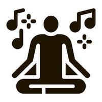 Musical Man Relaxation Icon Illustration vector