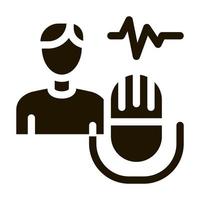 Testing Music Performance on Man Icon Illustration vector