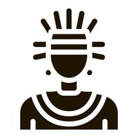 chamán azteca icono vector glifo ilustración