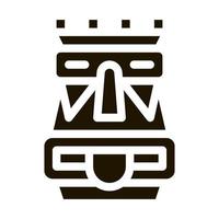 Aztec Totem Icon Vector Glyph Illustration