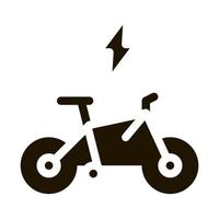 ilustración de glifo de vector de icono de bicicleta de velocidad