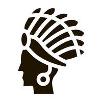 Aztec Headdress Icon Vector Glyph Illustration