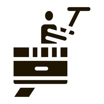 ilustración de glifo de vector de icono de arandela de ventana