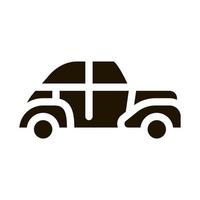 Classical Car Icon Vector Glyph Illustration