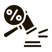 Court Hammer Icon Vector Glyph Illustration