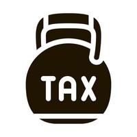 Metal Weight Tax Icon Vector Glyph Illustration