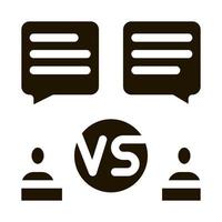 Discussion Battle Icon Vector Glyph Illustration