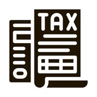 Tax Calculator Icon Vector Glyph Illustration