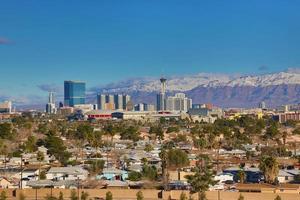 Skyline of Las Vegas in winter 2017 photo