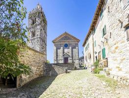 Street scene of the historic town Hum in Croatia during daytime photo