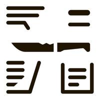 Knife Description Icon Vector Glyph Illustration