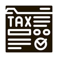 Tax Web Site Icon Vector Glyph Illustration