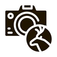 foto cámara icono vector glifo ilustración