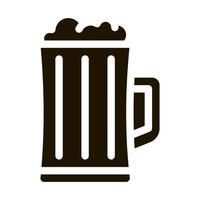 Foamy Beer Cup Icon Vector Glyph Illustration