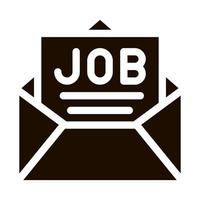 Job Message List Mail In Envelope glyph icon vector