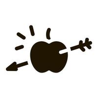 Apple Pierced Archery Arrow Icon Vector