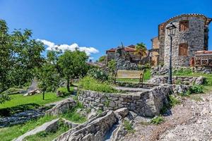 Street scene of the historic town Hum in Croatia during daytime photo