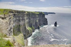 Highest elevation of the Cliffs of Moher in South West Ireland during daytime photo