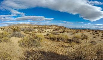 Panoramic image over Southern California desert during daytime photo