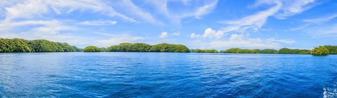 Panoramic picture over the islands of Palau during daytime photo