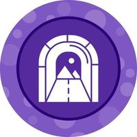 icono de vector de túnel