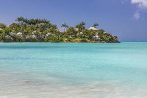 View on tropical beach on the caribbean island St. Maarten during daytime photo