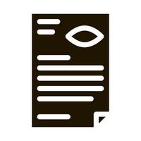 Eye Disease History Document Icon Vector