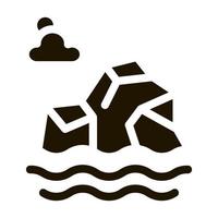 Iceberg in Sea Icon Vector Glyph Illustration