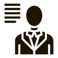 Human Silhouette Icon Vector Glyph Illustration