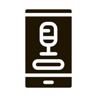 Phone Recording Icon Vector Glyph Illustration