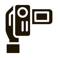 Video Camera Icon Vector Glyph Illustration