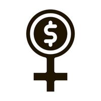 Woman Dollar Mark Icon Vector Glyph Illustration