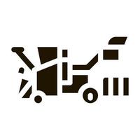 Harvester Machine Icon Vector Glyph Illustration